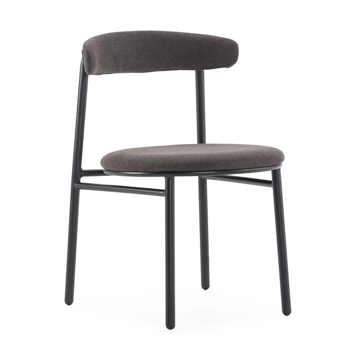 Silla Metal Negro Tela San Remo Elegante