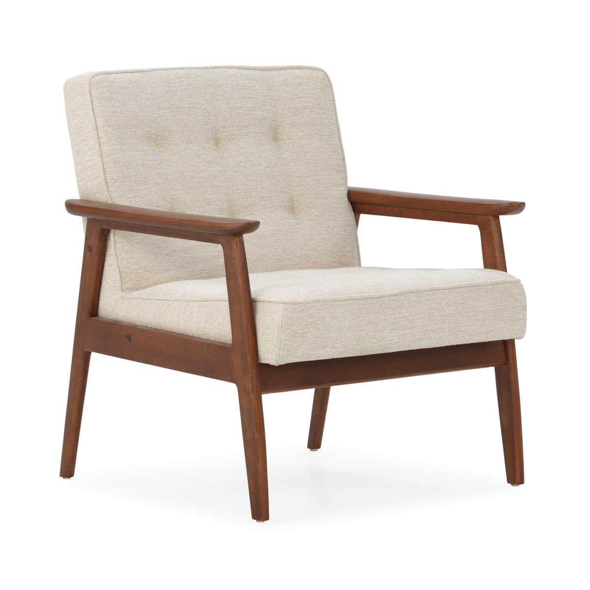 Sillón Madera Haya Color Nogal Estilo Nórdico