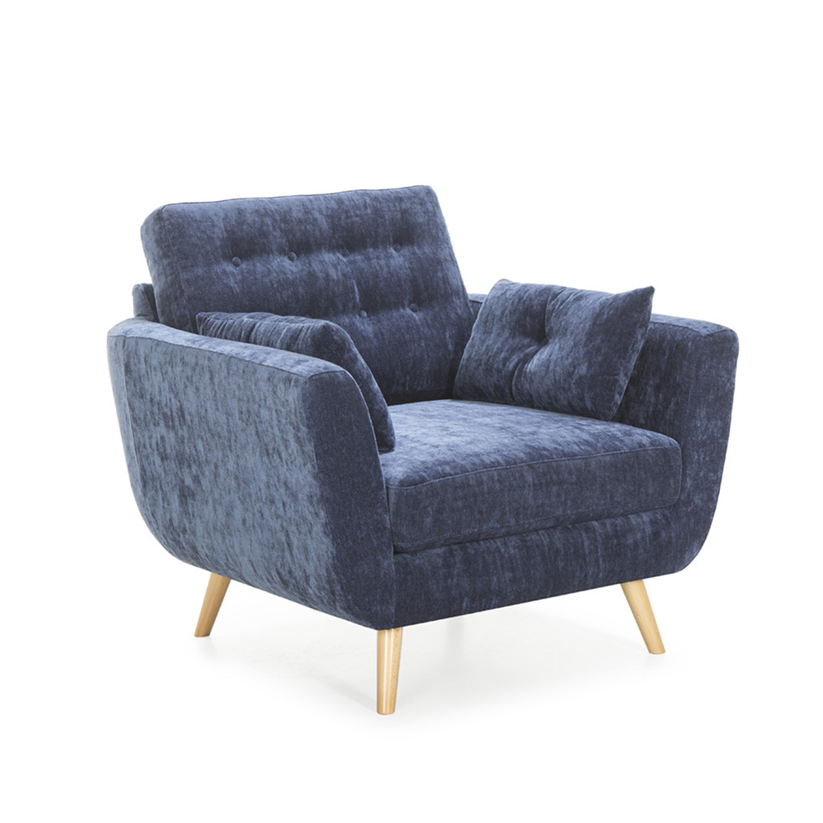 Sillón Covelo Nórdico Elegante Gris Tela