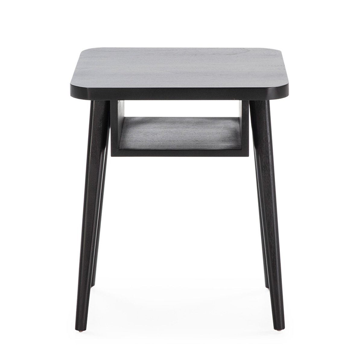 Mesita de noche madera negra